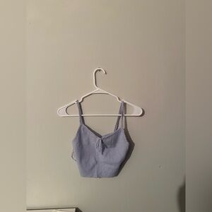 LA Hearts light blue cropped tank top